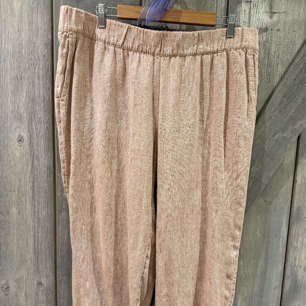 Linen pants - wide leg crops; J.jill